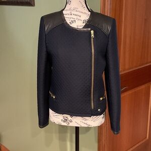 Club Monaco Quilted Jacket, with Leather, Size 6